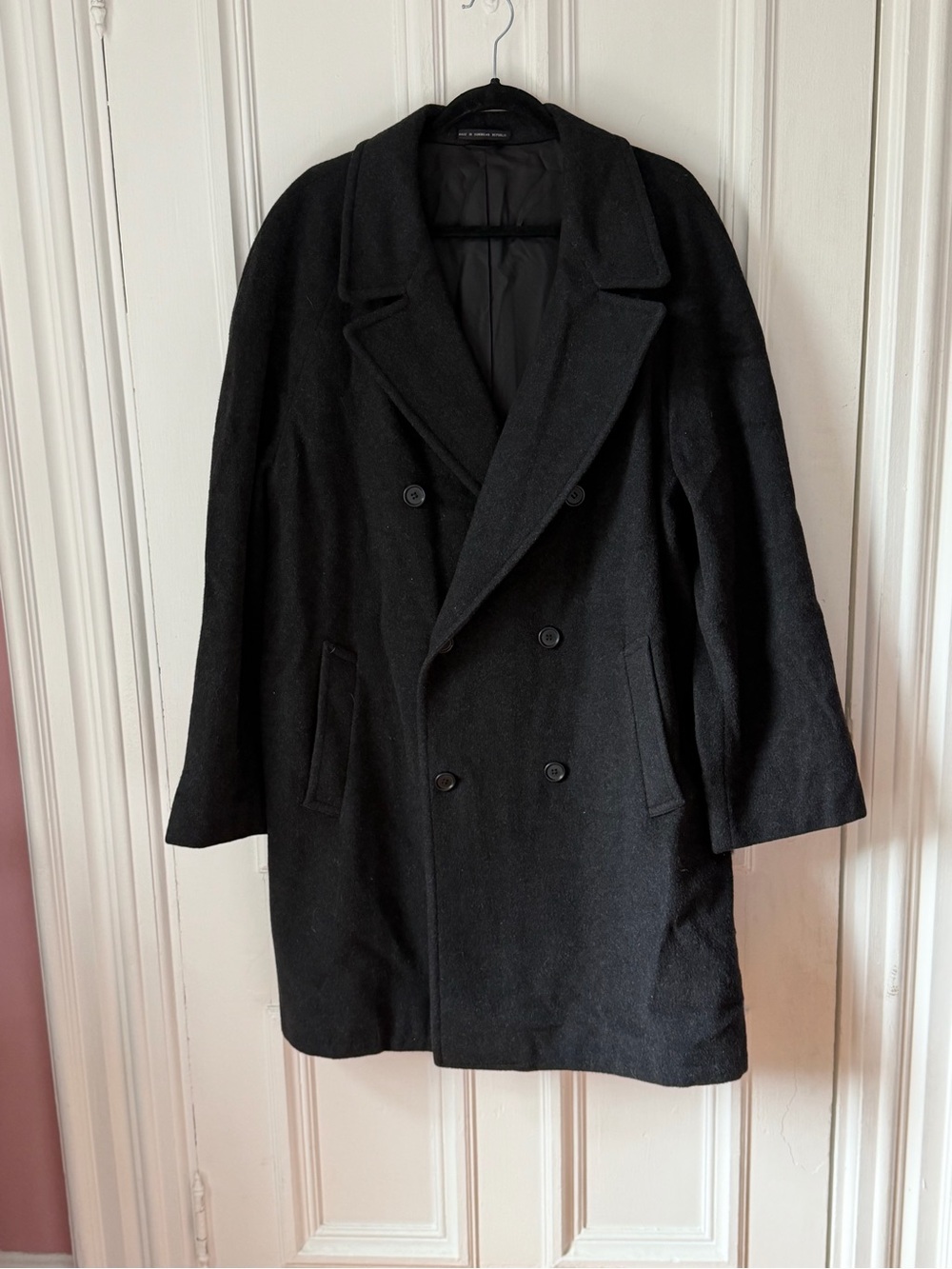 Men’s Vintage Ralph Lauren Classic Double Breasted Wool Overcoat Size 42L